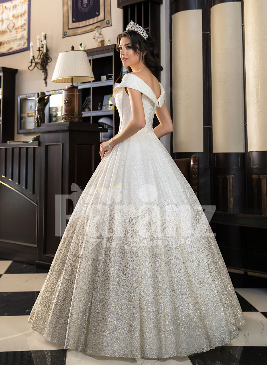 Disney princess styled high volume wedding tulle gown with