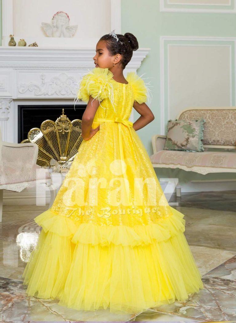 yellow floor length gown