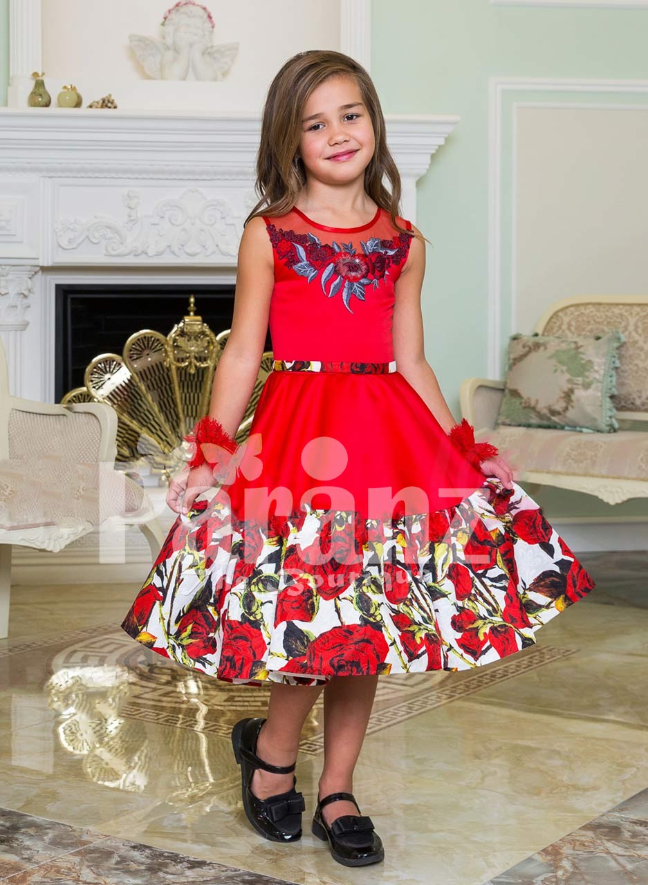 satin party frock