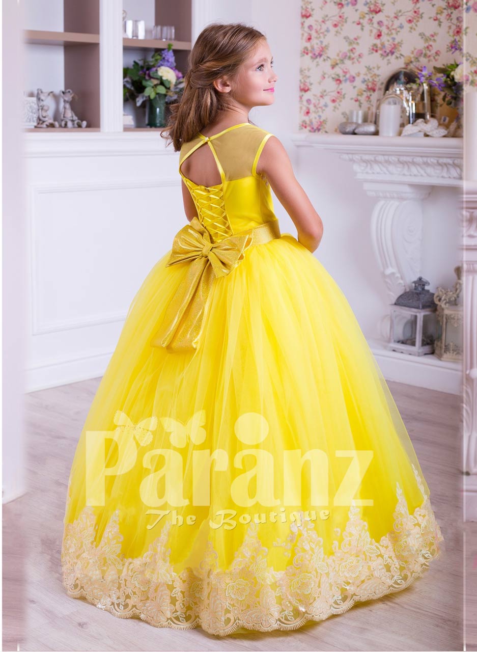 yellow floor length dress