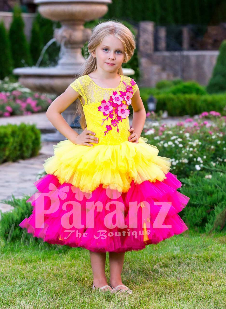 ruffle skirt yellow