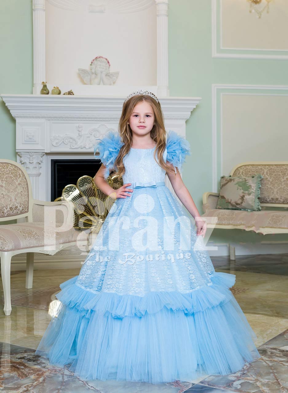 baby blue floor length dress