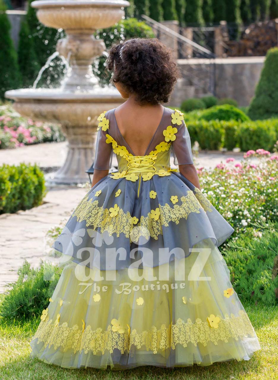 floral flare skirt yellow