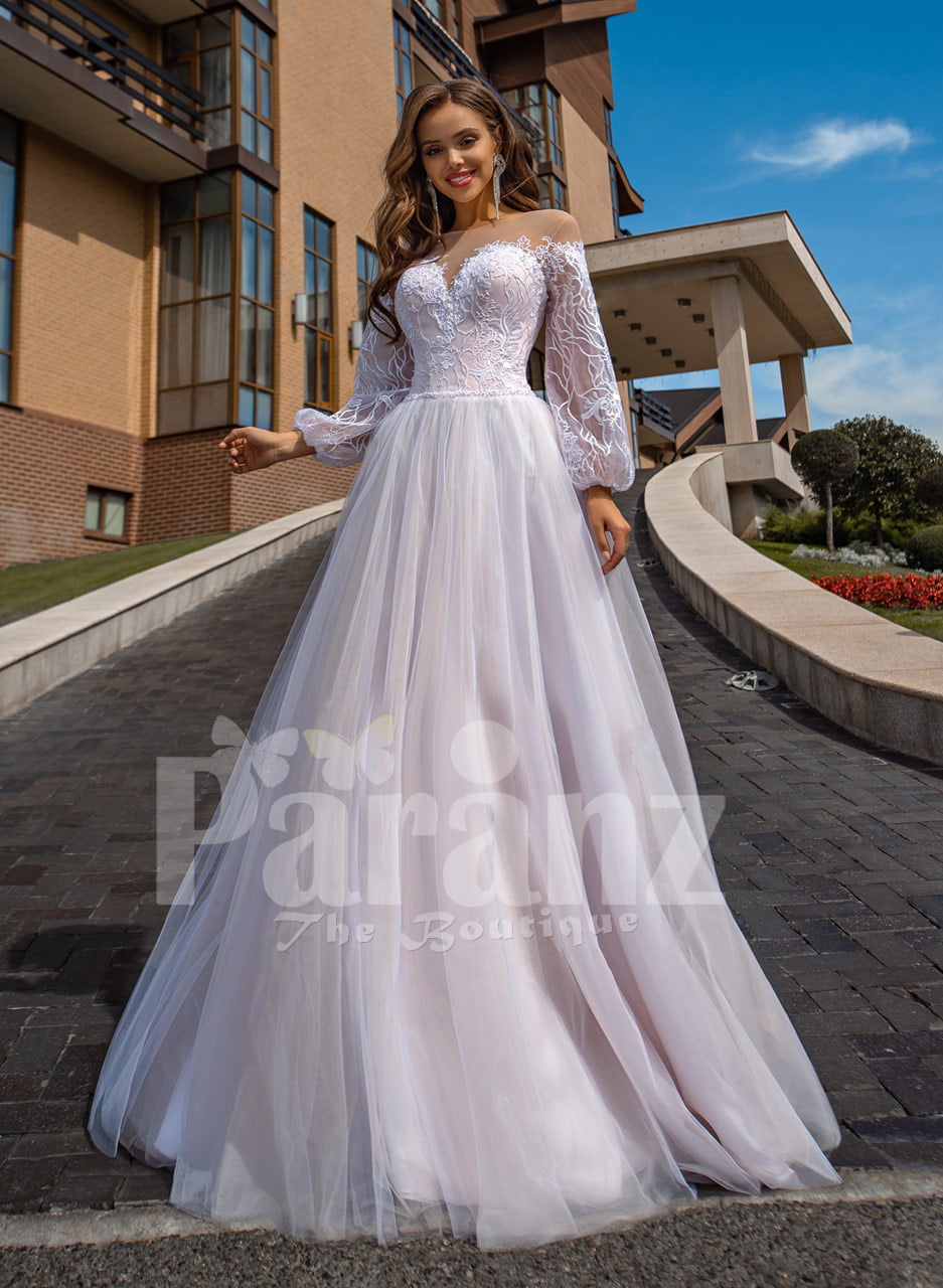 off shoulder princess gown