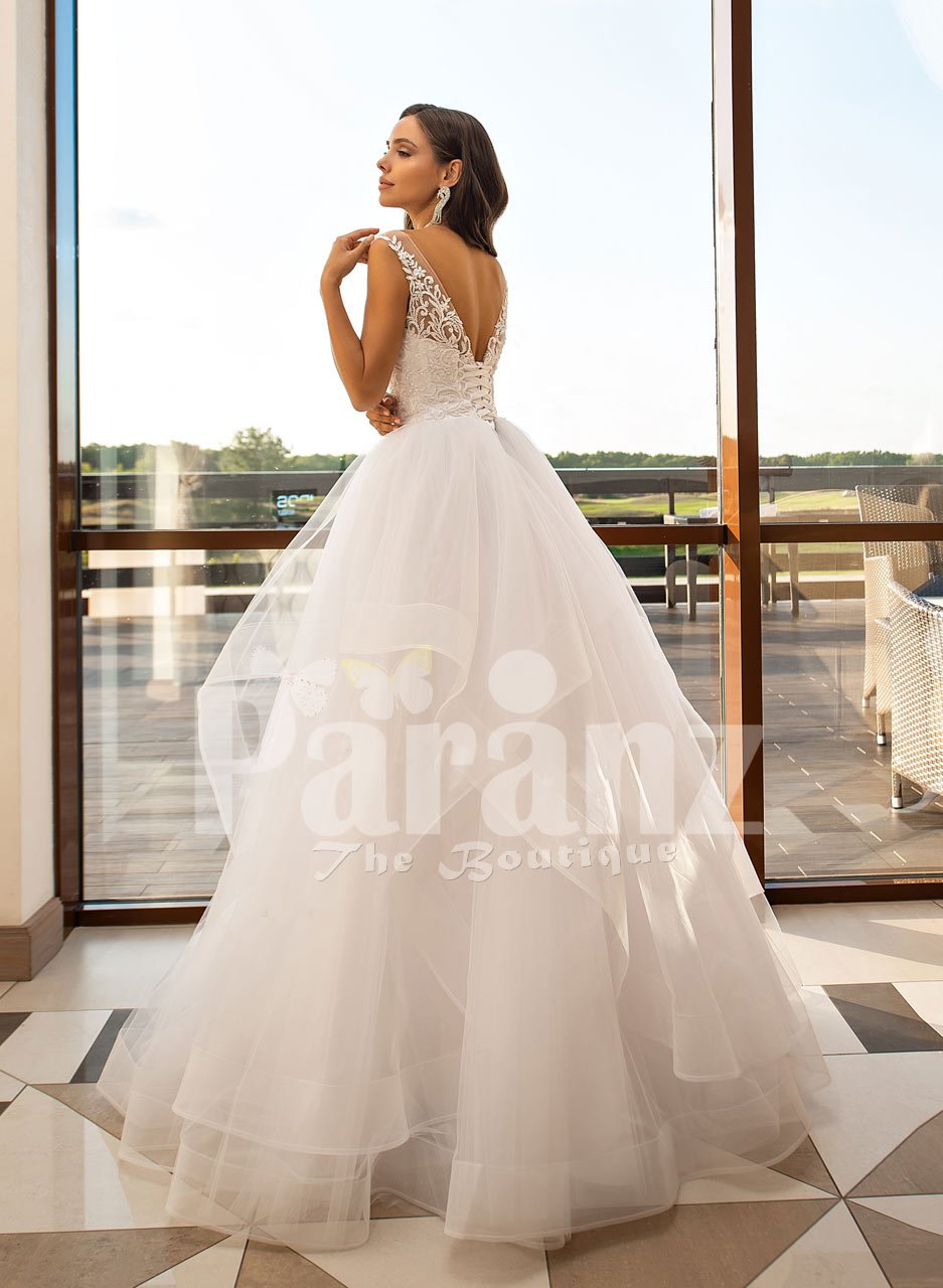 long white tulle wedding skirt