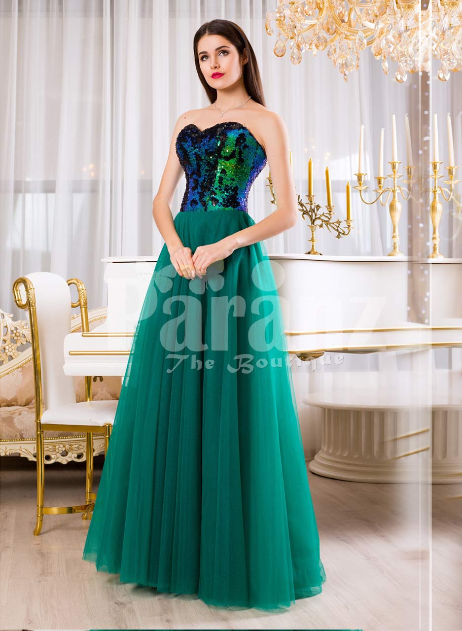 peacocks green dress