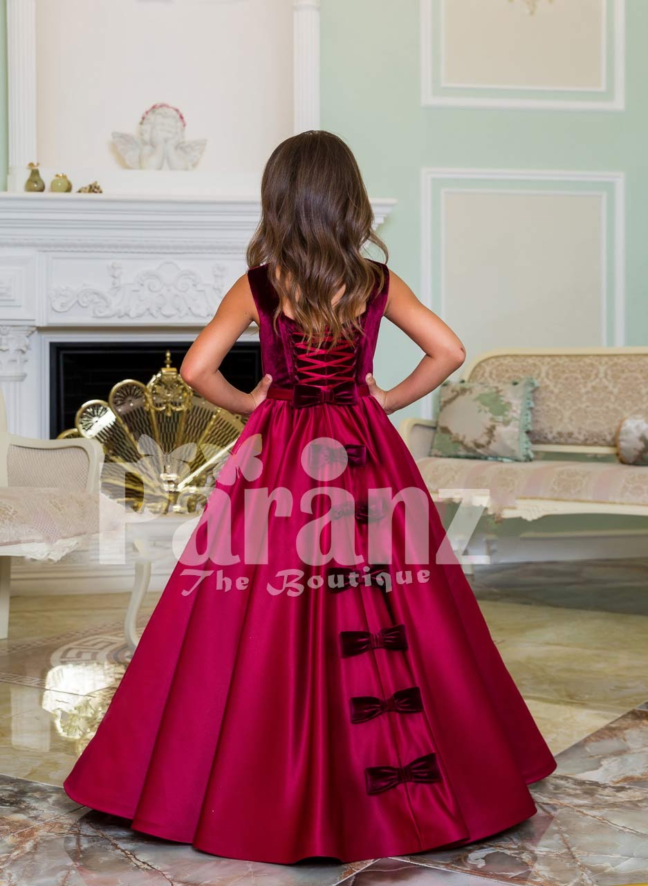 velvet and satin gown