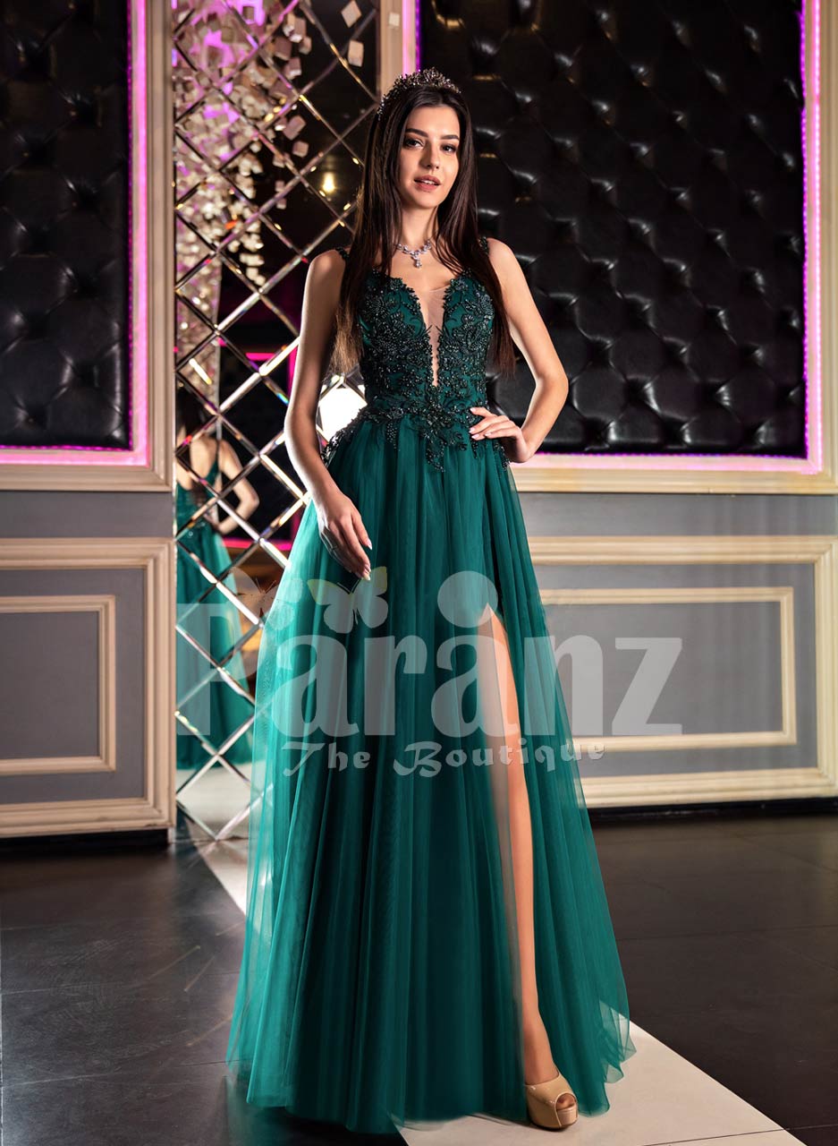 green ball gown skirt