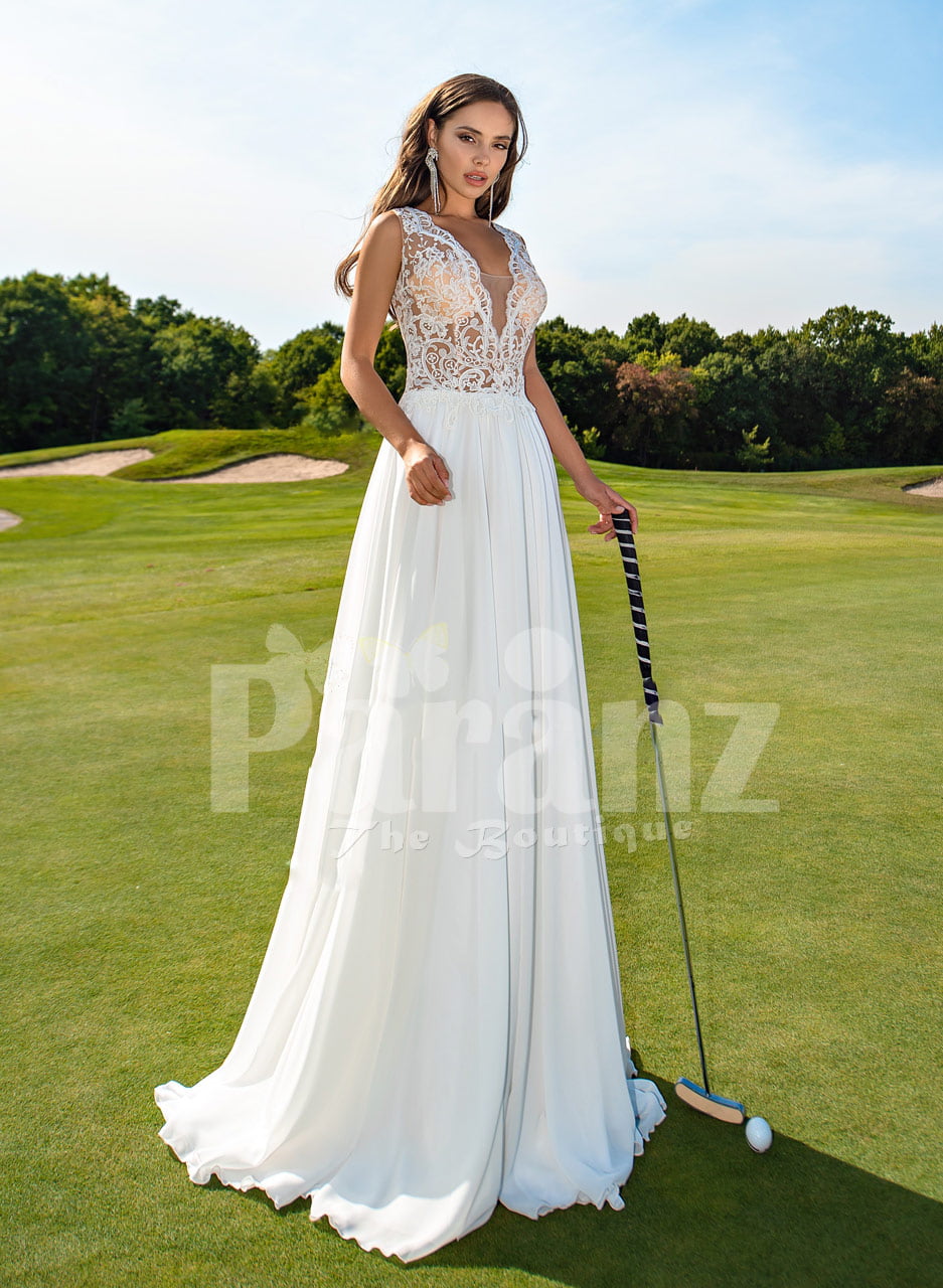 all white gown