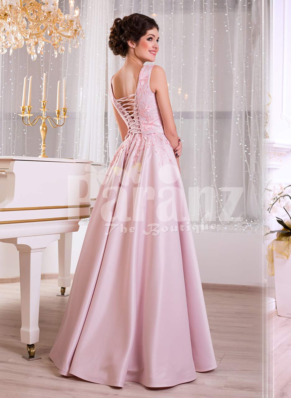 baby pink evening gown