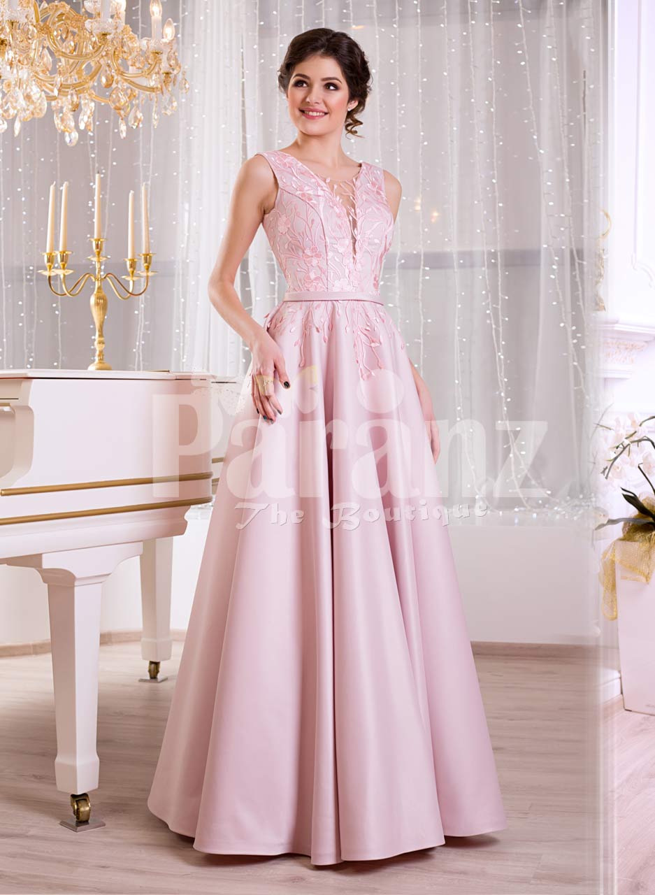 pink elegant gown