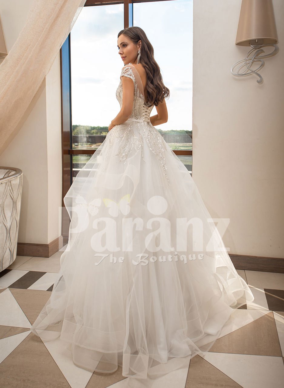 pearl white wedding dress