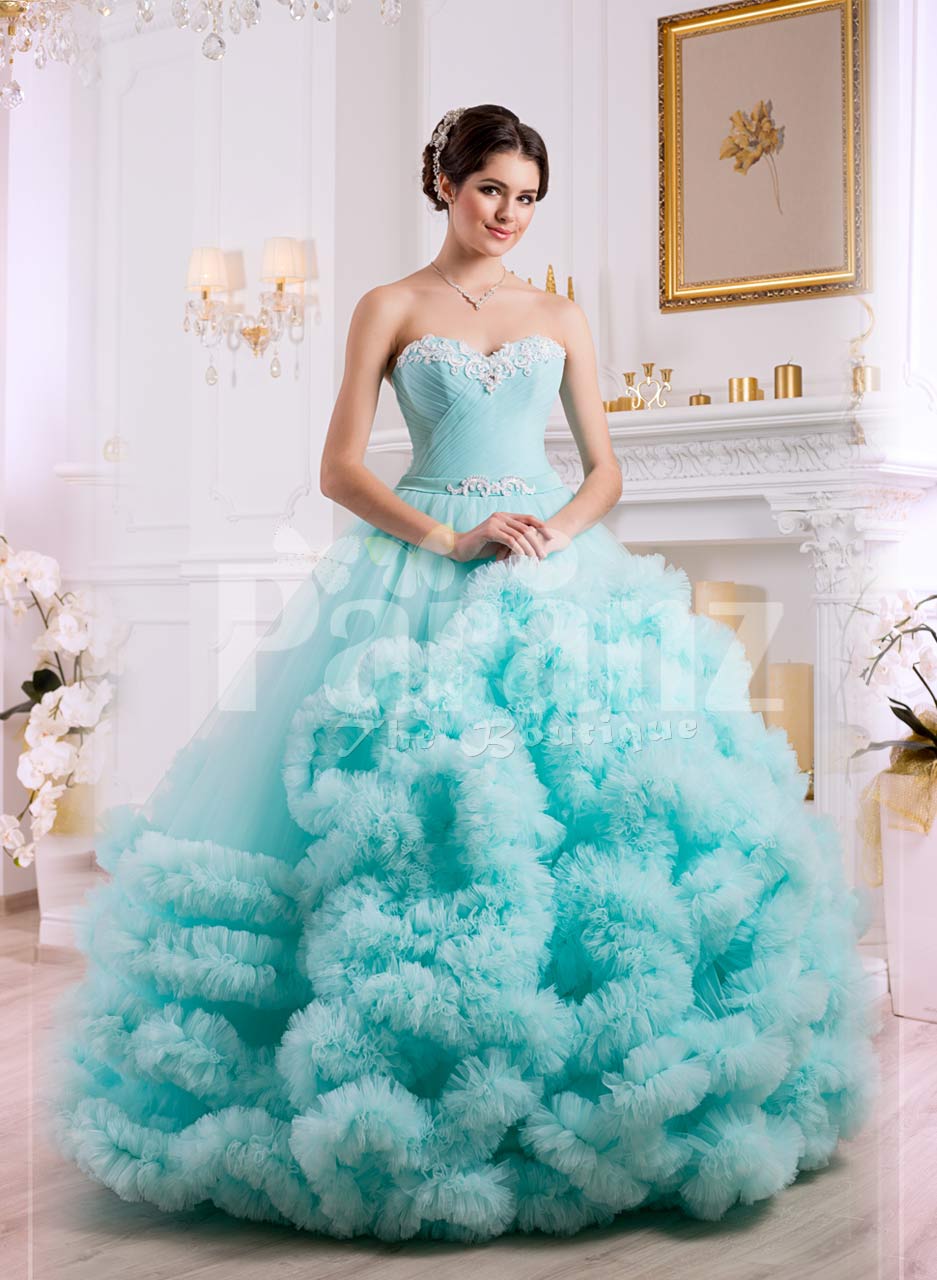 mint evening gown