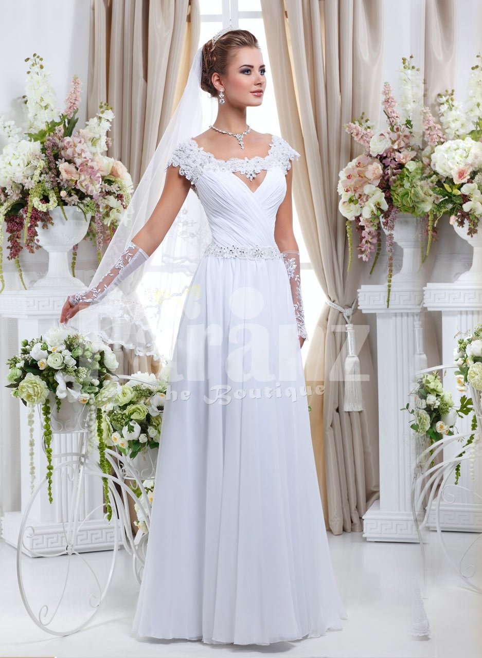sleek satin wedding dress
