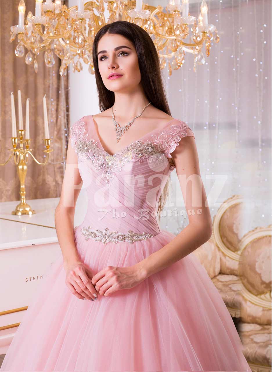 lacy pink dress