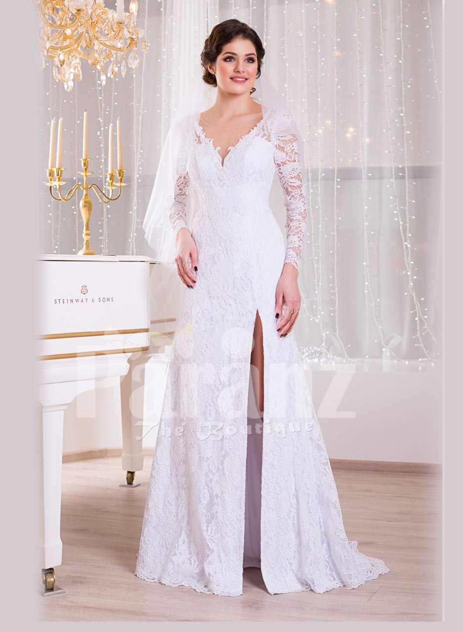 full white gown