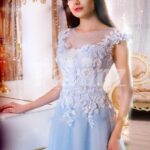Sky Blue Princess Skirt Top Set Wedding Bridesmaid Dress Sky Blue #11 Tulle Skirt Blue Women Tulle Skirt Women Blue Skirt Bridal