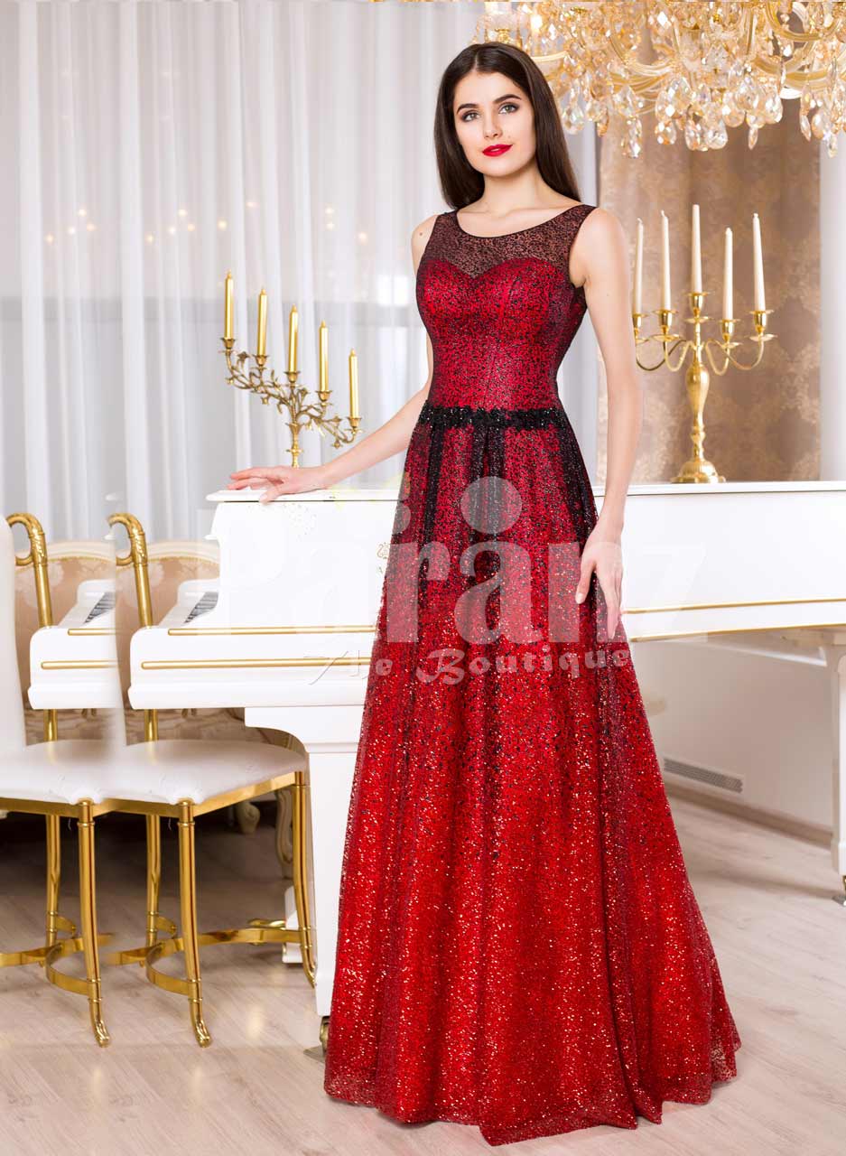 womens red evening gown