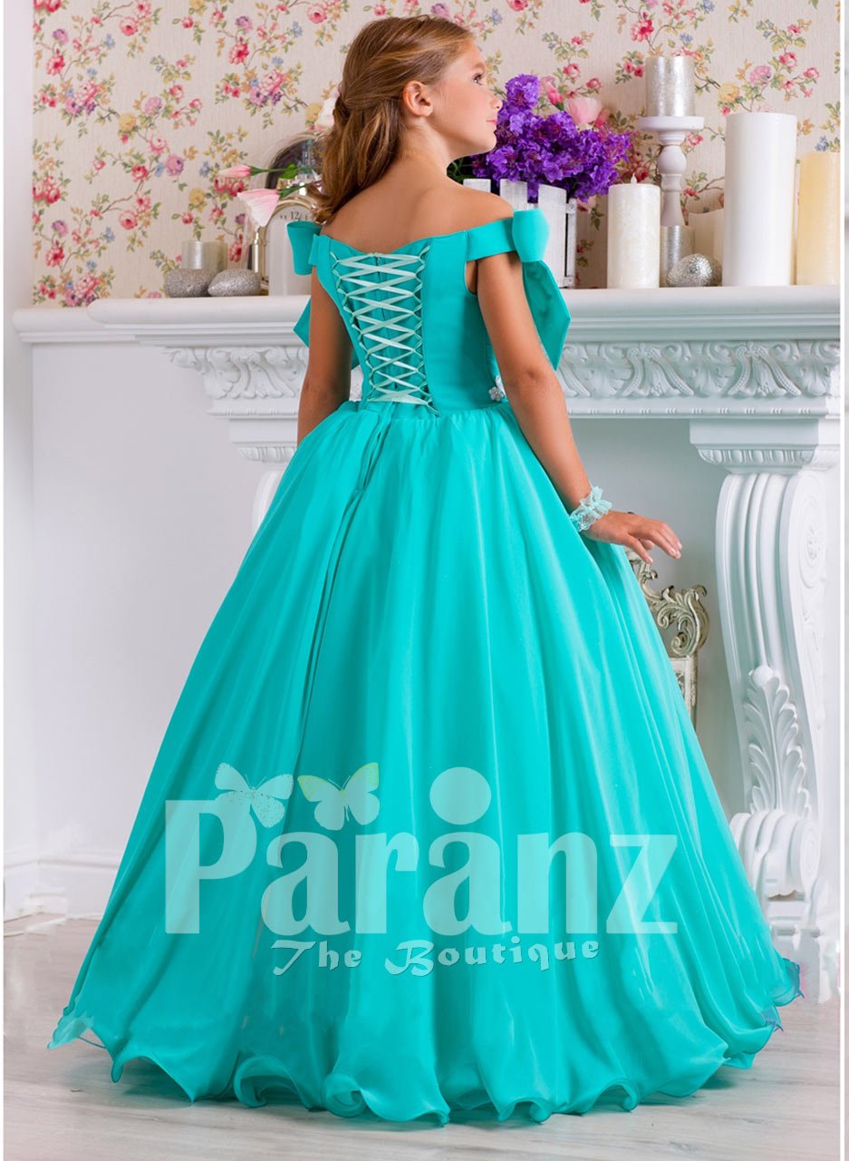 coral green dress